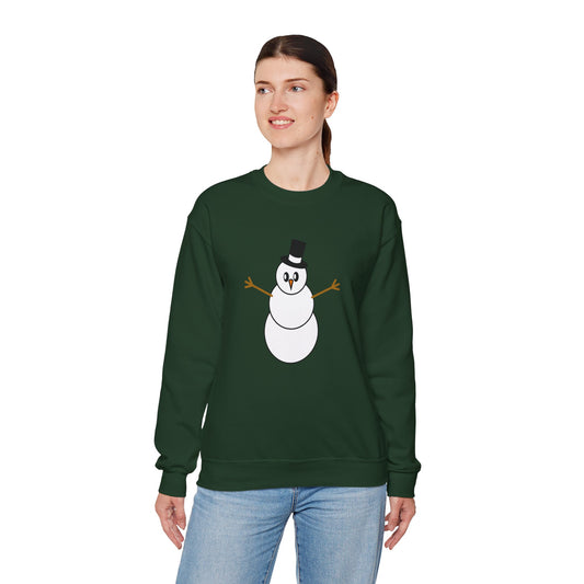 Minimalist Snowman Sweatshirt – Classic Winter Holiday Cozy Pullover