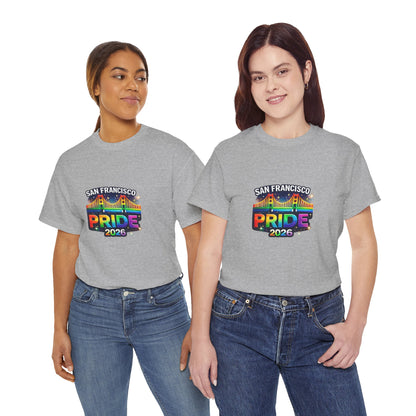 San Francisco Pride 2026 Shirt – Golden Gate Bridge Rainbow Graphic Tee