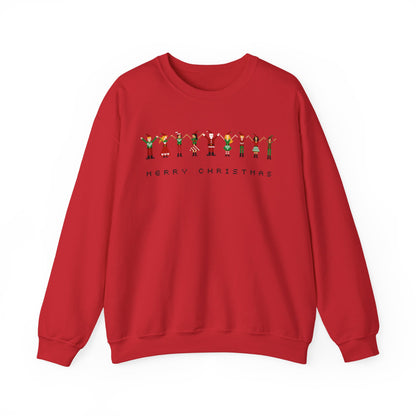 Holiday Cheer Sweatshirt – Pixel Art Merry Christmas Crewneck