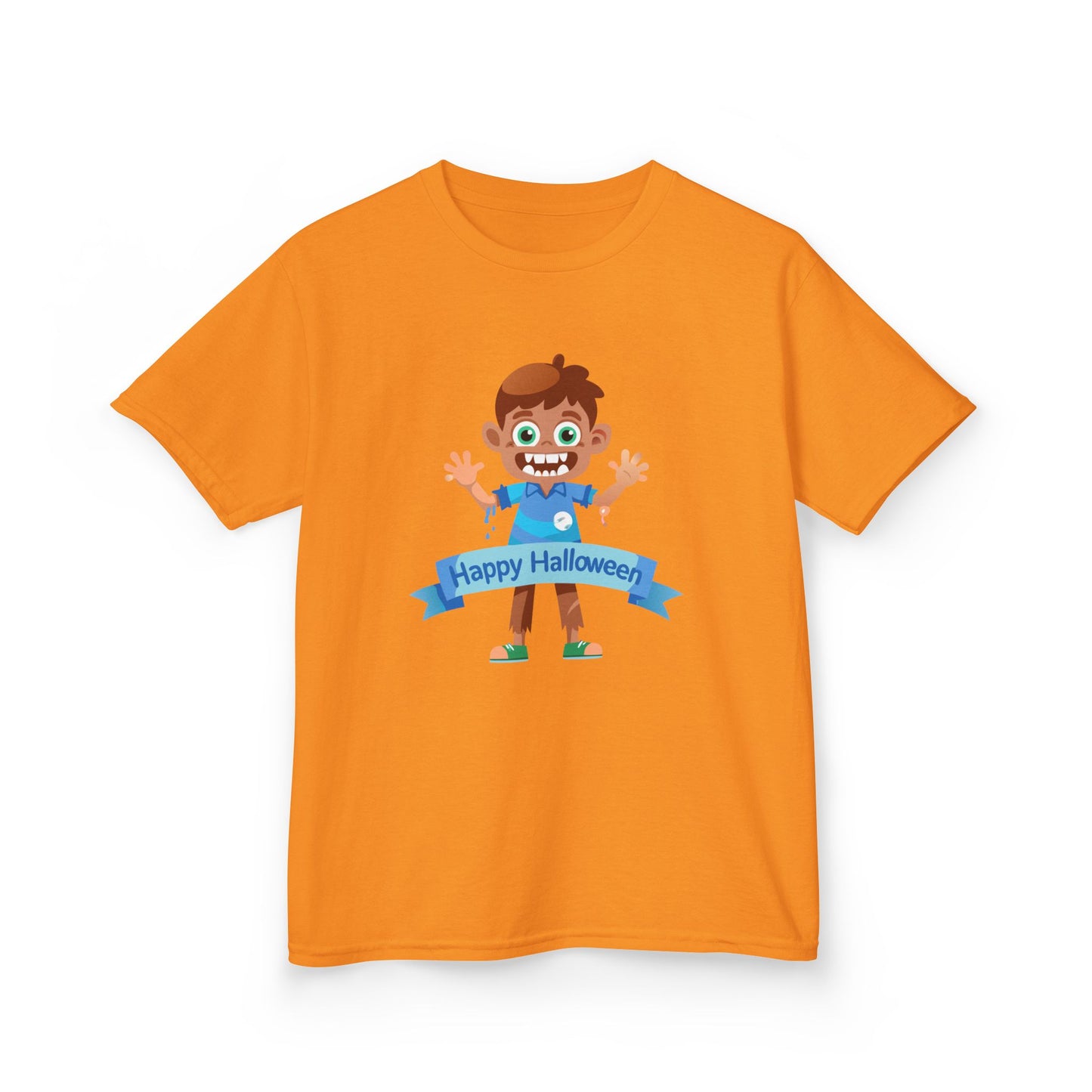 Happy Halloween: Fun Cartoon Boy Scary Face Graphic Kids' T-Shirt