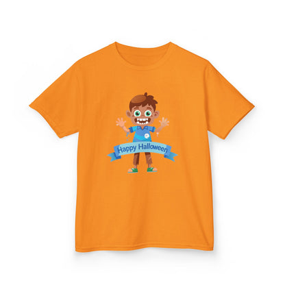 Happy Halloween: Fun Cartoon Boy Scary Face Graphic Kids' T-Shirt