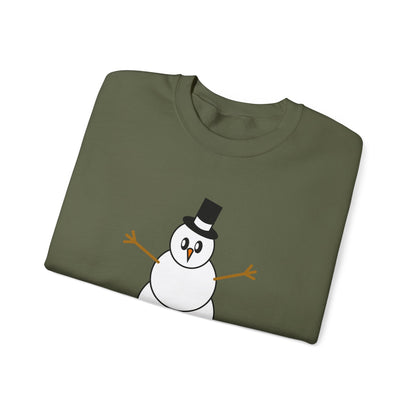 Minimalist Snowman Sweatshirt – Classic Winter Holiday Cozy Pullover