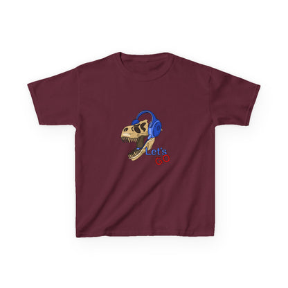 Let’s Go Dinosaur Kids T-Shirt – Fun T-Rex Headphones Graph