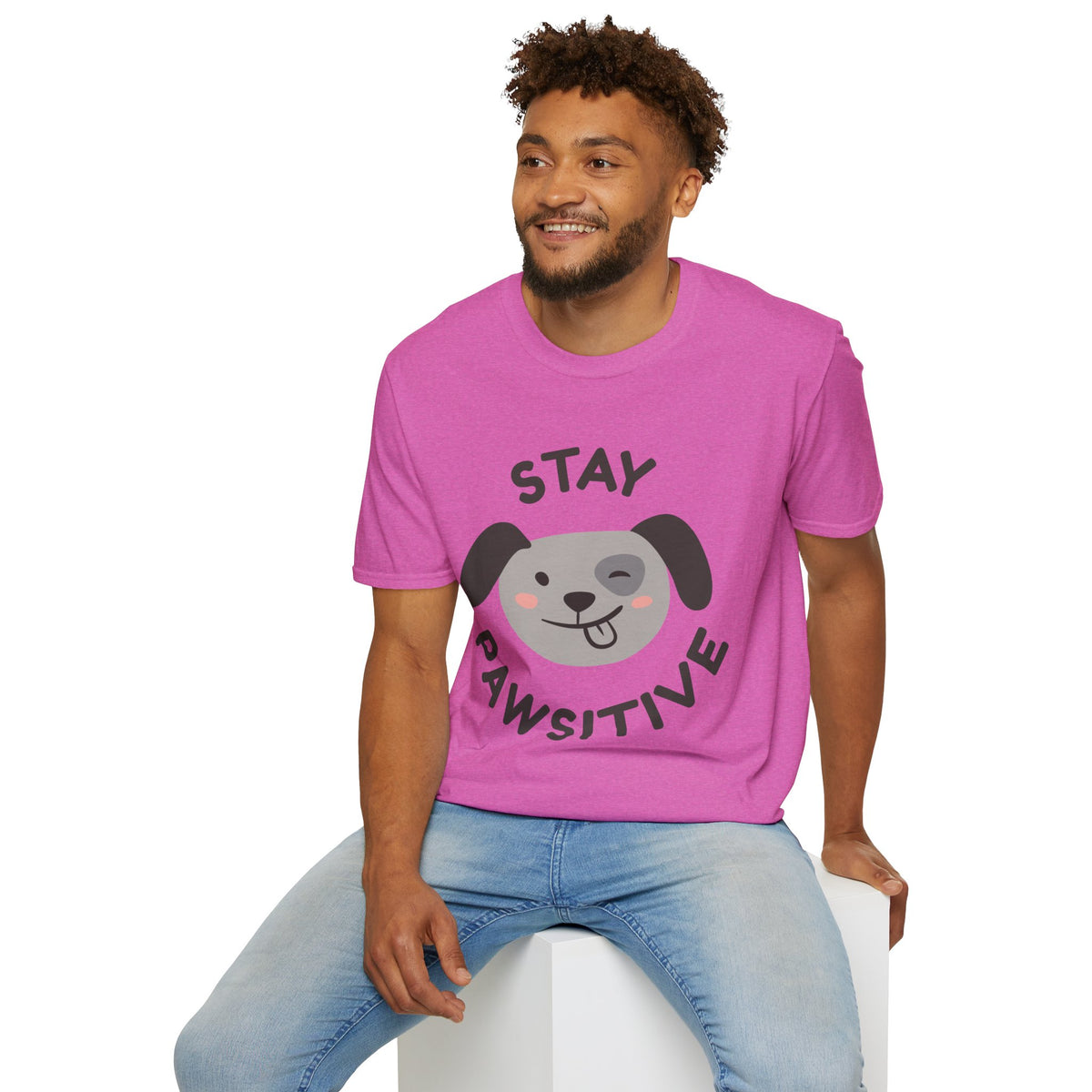 Stay Pawsitive T-Shirt – Cute Dog Lover Graphic Tee for Pet Enthusiasts