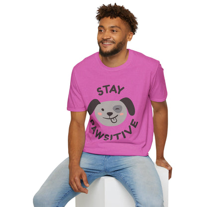 Stay Pawsitive T-Shirt – Cute Dog Lover Graphic Tee for Pet Enthusiasts