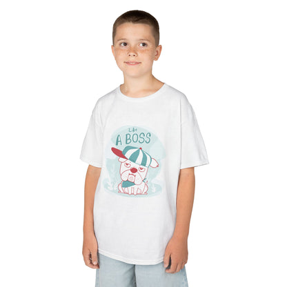 Like a Boss: Cool Cartoon Bulldog Graphic Kids' T-Shirt