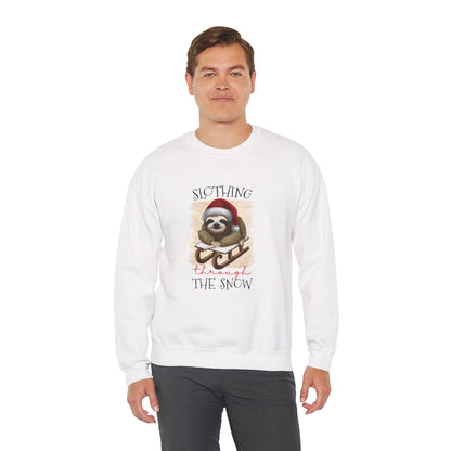 Slothing Through the Snow" Christmas Sweatshirt