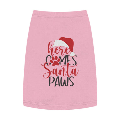 Here Comes Santa Paws Pet Christmas Tank Top
