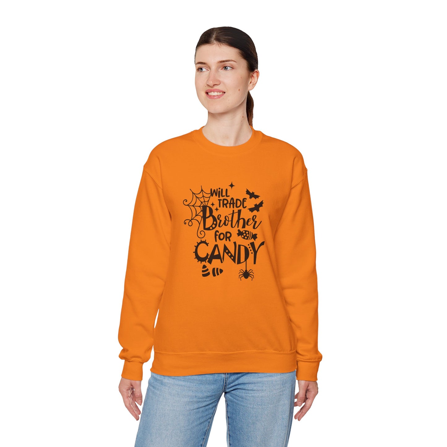 Will Trade Brother for Candy Funny Halloween Sweatshirt