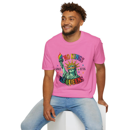 No Kings Since 1776 Yas Queens LGBTQ Pride Shirt | Statue of Liberty Rainbow Tee