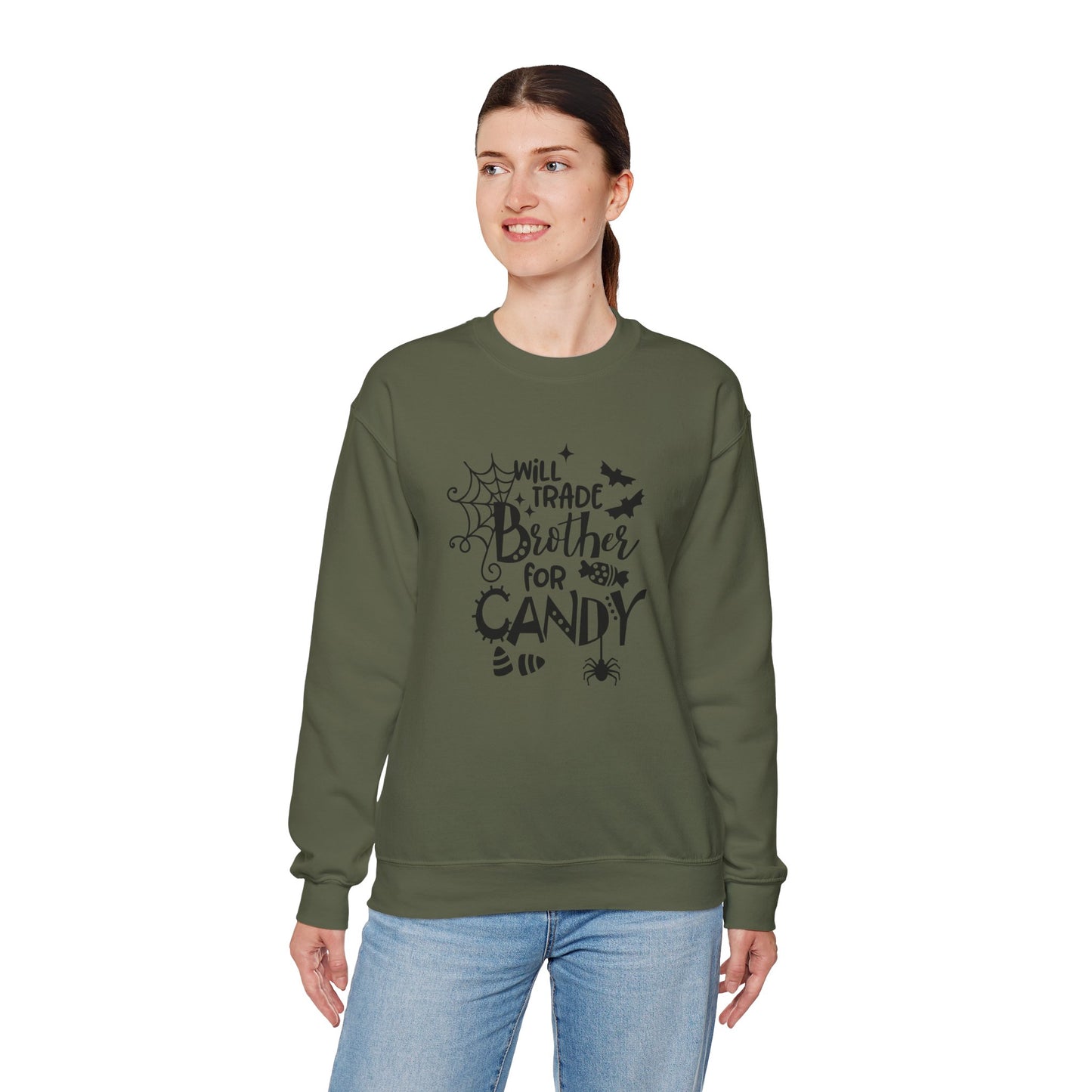 Will Trade Brother for Candy Funny Halloween Sweatshirt