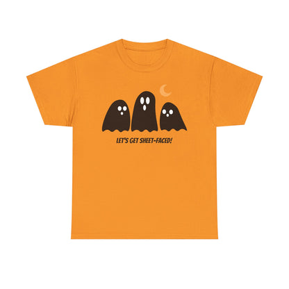 Let's Get Sheet-Faced Unisex Heavy Cotton Tee