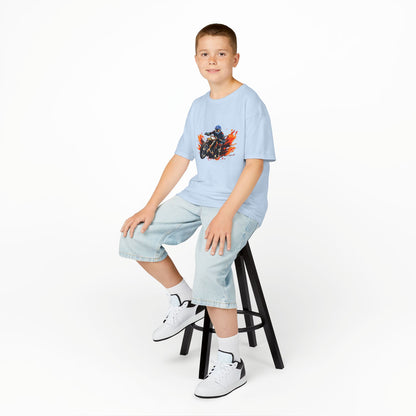 Ride in Style: Cool Motorcycle Racer Graphic Kids' T-Shirt