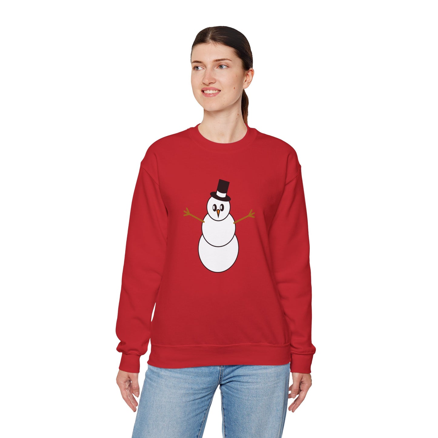 Minimalist Snowman Sweatshirt – Classic Winter Holiday Cozy Pullover