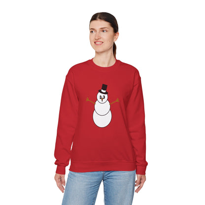 Minimalist Snowman Sweatshirt – Classic Winter Holiday Cozy Pullover