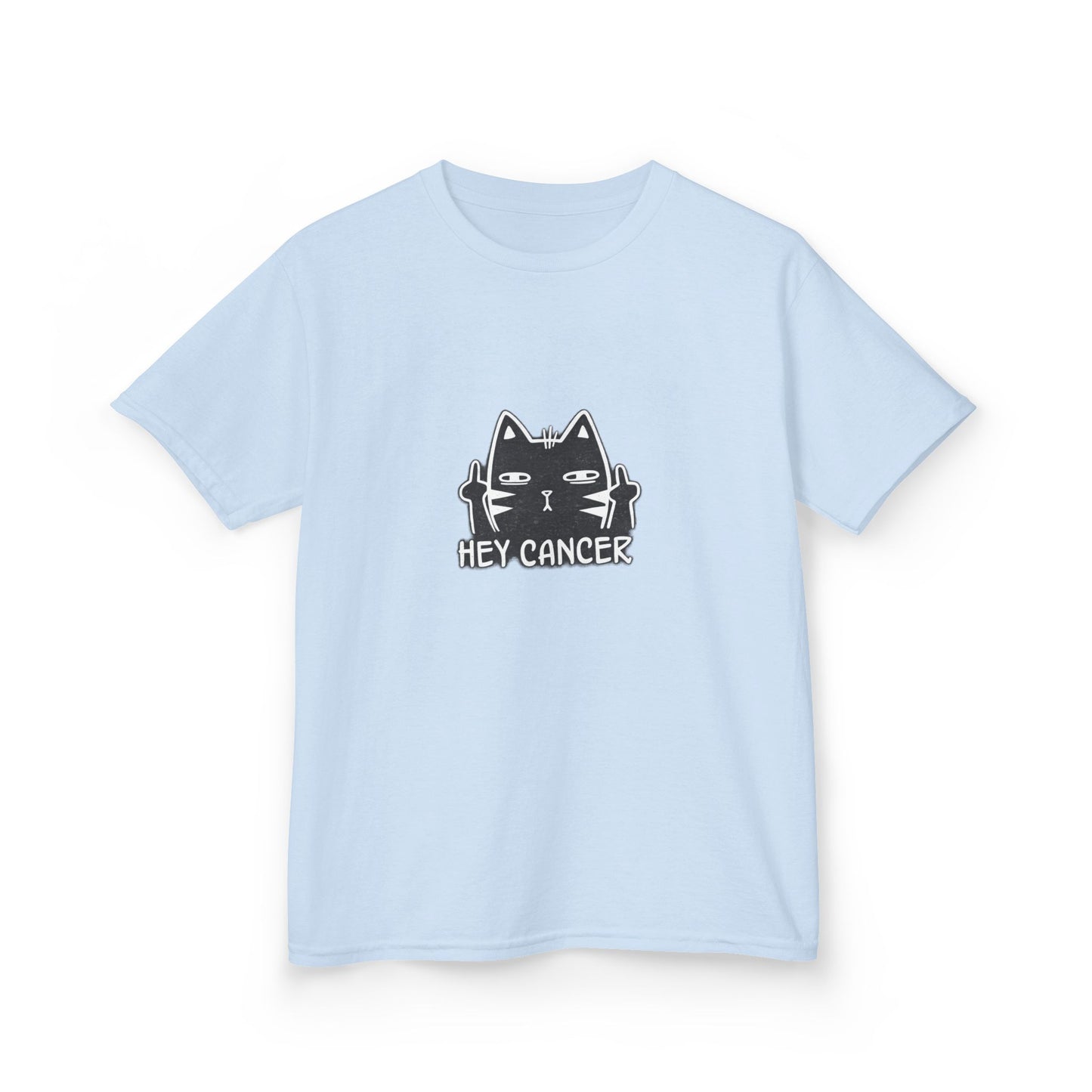 Hey Cancer Cat Shirt – Funny Anti Cancer Support  Kids Tee