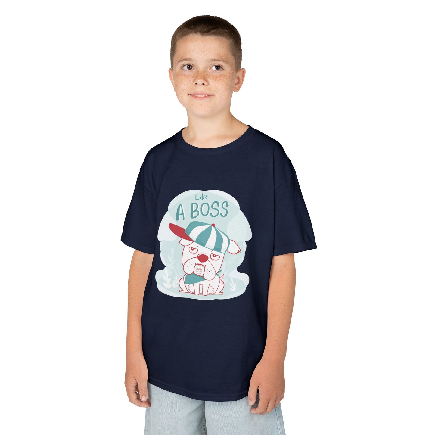 Like a Boss: Cool Cartoon Bulldog Graphic Kids' T-Shirt