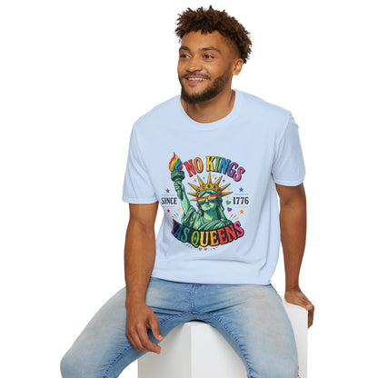 No Kings Since 1776 Yas Queens LGBTQ Pride Shirt | Statue of Liberty Rainbow Tee