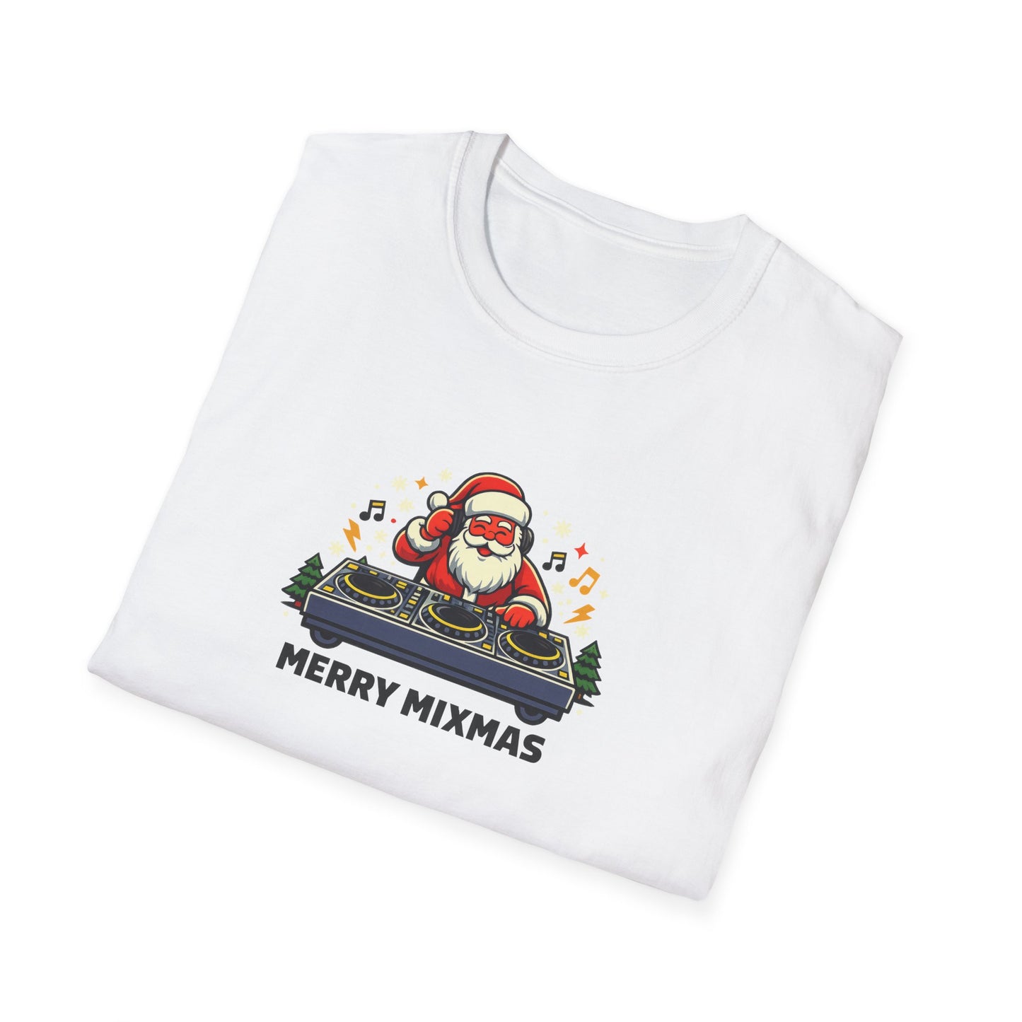 Funny Santa DJ Christmas Shirt for Music Lovers | Merry Mixmas Graphic Tee