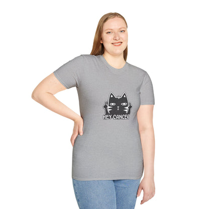 Hey Cancer Cat T-Shirt — Anti-Cancer Support Graphic Tee