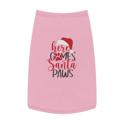 Here Comes Santa Paws Pet Christmas Tank Top