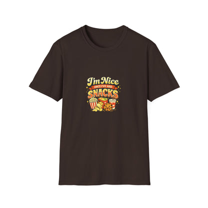 I’m Nice Once I’ve Had Snacks Retro Graphic Tee