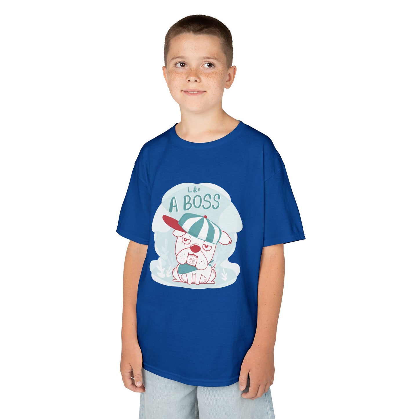 Like a Boss: Cool Cartoon Bulldog Graphic Kids' T-Shirt
