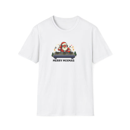 Funny Santa DJ Christmas Shirt for Music Lovers | Merry Mixmas Graphic Tee