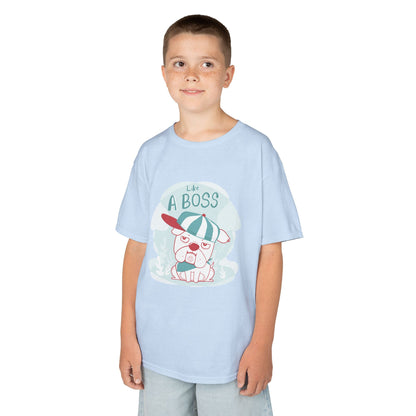 Like a Boss: Cool Cartoon Bulldog Graphic Kids' T-Shirt
