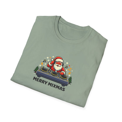 Funny Santa DJ Christmas Shirt for Music Lovers | Merry Mixmas Graphic Tee