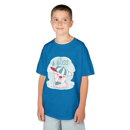 Like a Boss: Cool Cartoon Bulldog Graphic Kids' T-Shirt