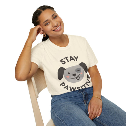 Stay Pawsitive T-Shirt – Cute Dog Lover Graphic Tee for Pet Enthusiasts