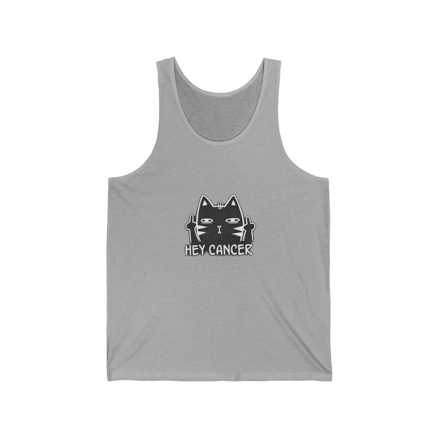 Hey Cancer Cat Tank Top — Anti-Cancer Support Graphic Tank