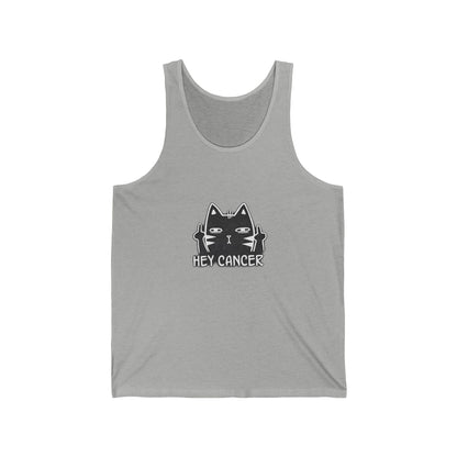 Hey Cancer Cat Tank Top — Anti-Cancer Support Graphic Tank