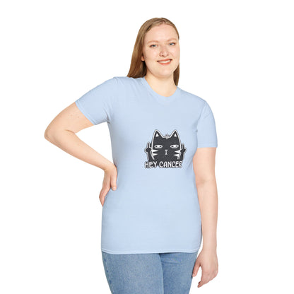 Hey Cancer Cat T-Shirt — Anti-Cancer Support Graphic Tee