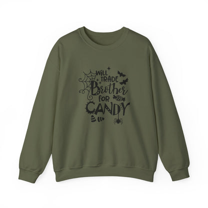 Will Trade Brother for Candy Funny Halloween Sweatshirt
