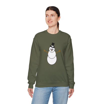 Minimalist Snowman Sweatshirt – Classic Winter Holiday Cozy Pullover