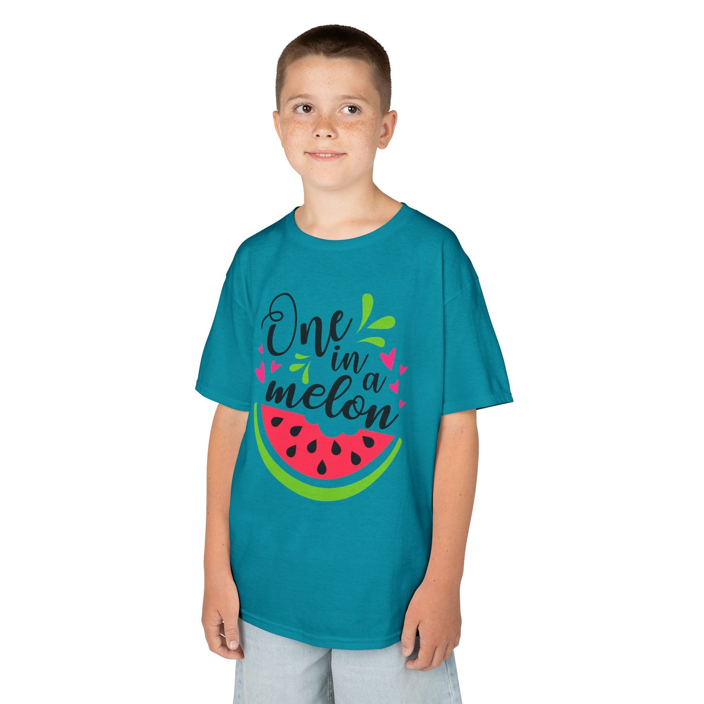 One in a Melon: Fun Cartoon Watermelon Graphic Kids' T-Shirt