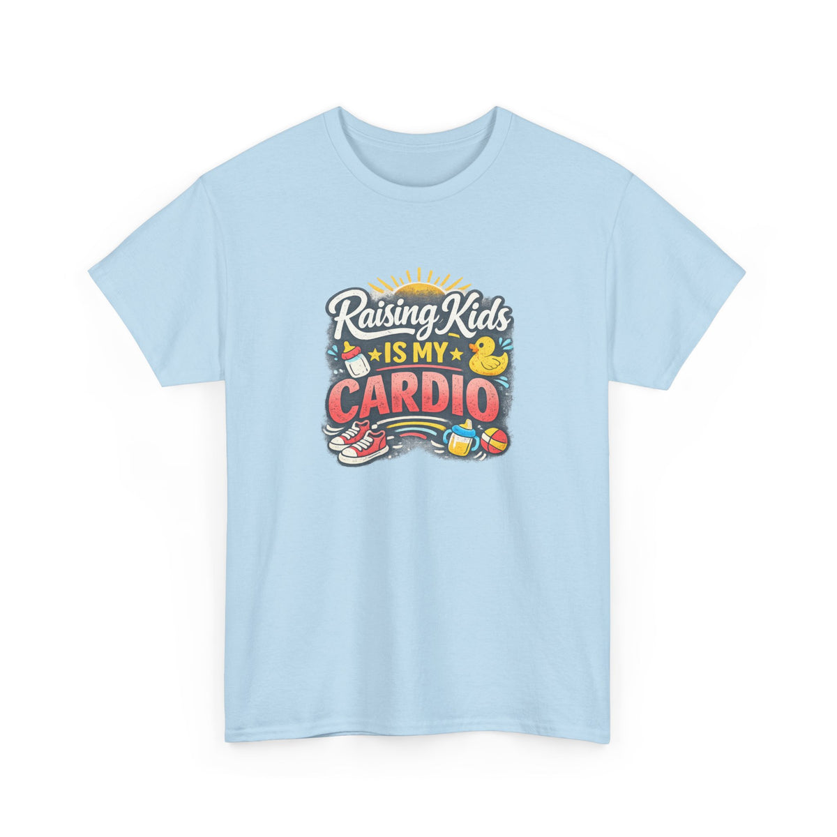 Raising Kids Is My Cardio Shirt – Funny Mom Life Tee