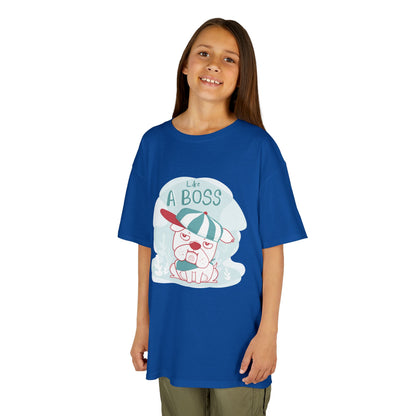 Like a Boss: Cool Cartoon Bulldog Graphic Kids' T-Shirt