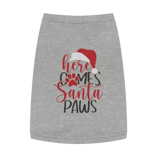 Here Comes Santa Paws Pet Christmas Tank Top
