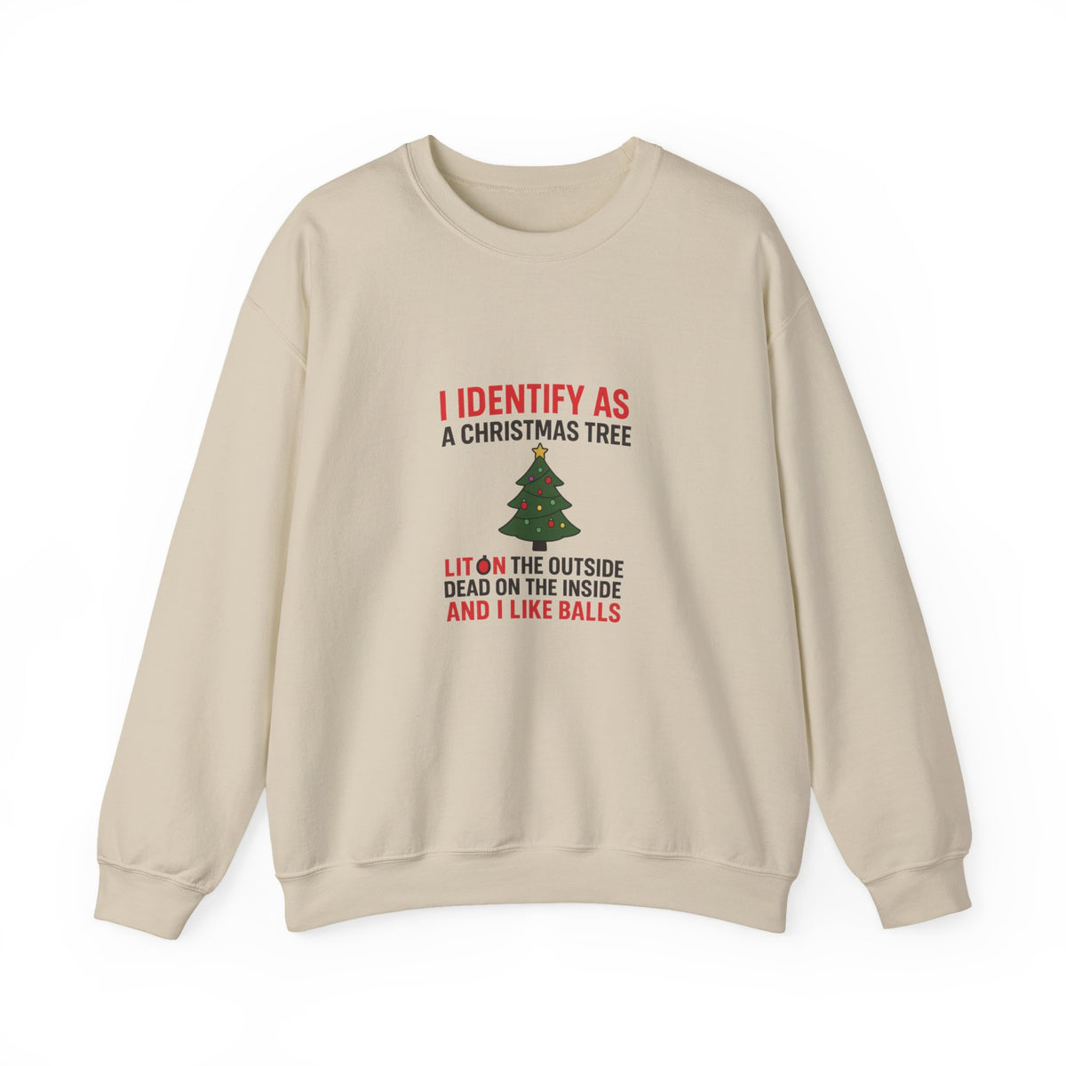 Funny Christmas Tree Identity Shirt – Lit on the Outside Holiday Sweatshirt