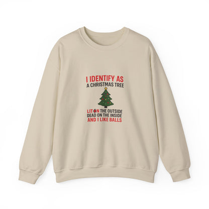 Funny Christmas Tree Identity Shirt – Lit on the Outside Holiday Sweatshirt