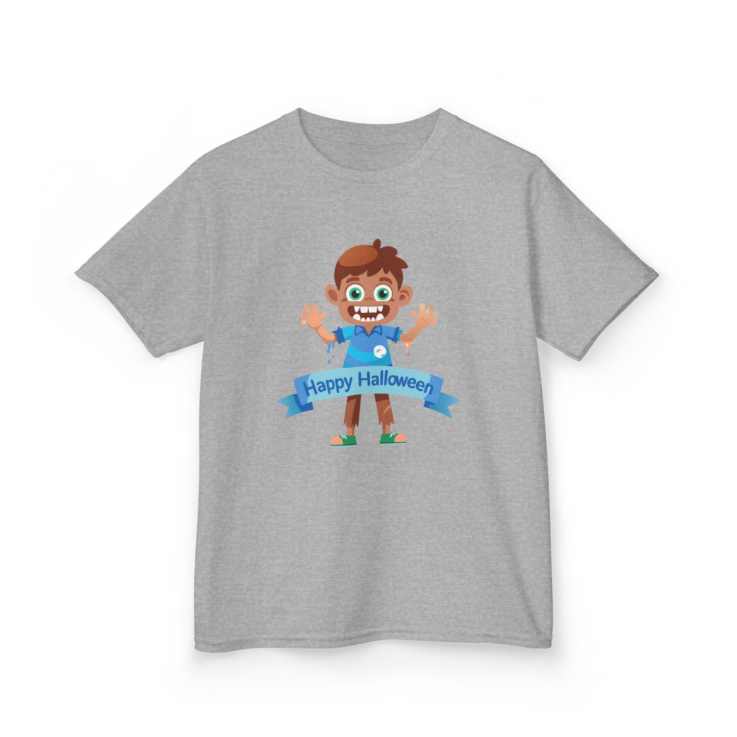 Happy Halloween: Fun Cartoon Boy Scary Face Graphic Kids' T-Shirt