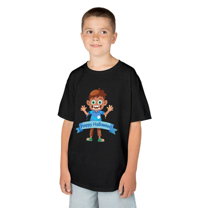 Happy Halloween: Fun Cartoon Boy Scary Face Graphic Kids' T-Shirt