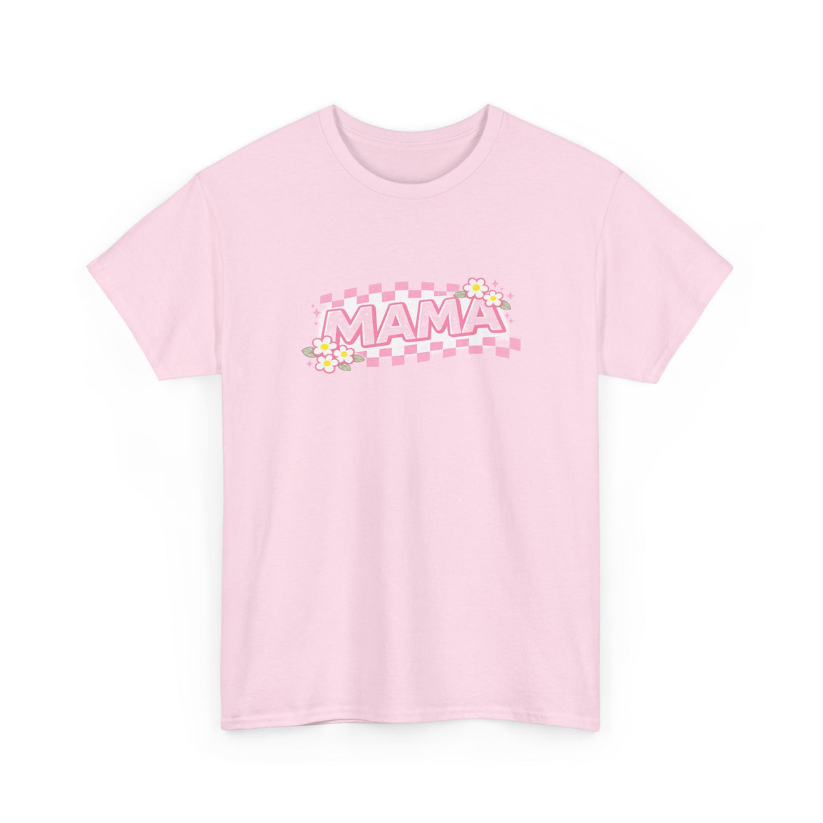 Mama Checkerboard Shirt – Trendy Floral Mom Tee