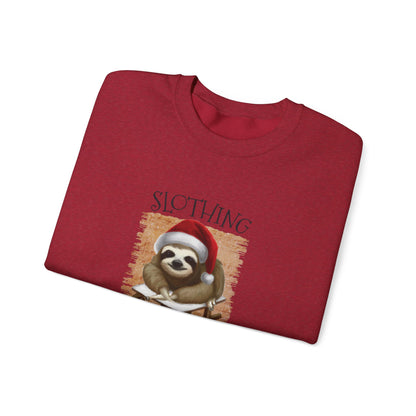 Slothing Through the Snow" Christmas Sweatshirt