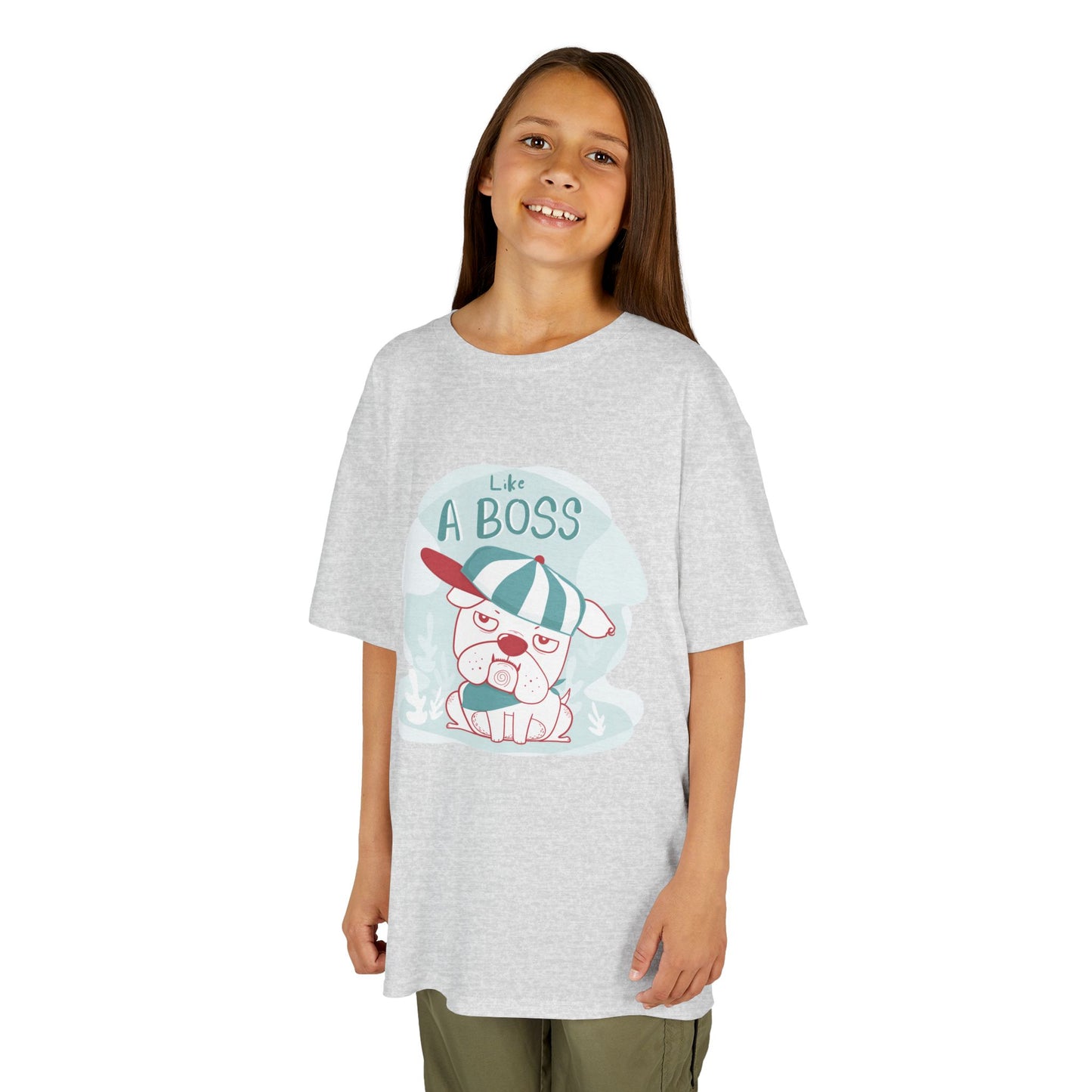 Like a Boss: Cool Cartoon Bulldog Graphic Kids' T-Shirt