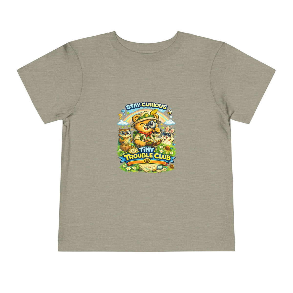 Curious Bear Kids Shirt – Tiny Trouble Club Explorer Toddler Graphic Tee