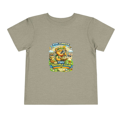 Curious Bear Kids Shirt – Tiny Trouble Club Explorer Toddler Graphic Tee